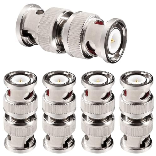 KUOQIY 5 Stücke BNC Stecker auf Stecker Koppler Koaxialadapter, BNC Koax Anschluss für Koaxialkabel, CCTV, Antenne