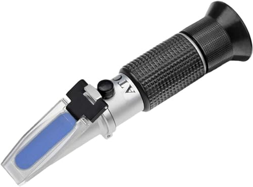 Telituny Brix Refraktometer 0-32%, Zuckergehalt Messgerät mit ATC, Tragbares Zucker Refraktometer, Imker Refraktometer Handrefraktometer für Fruchtsaft, Wein, Honig, Glühwein, Säfte, Bier, Marmelade