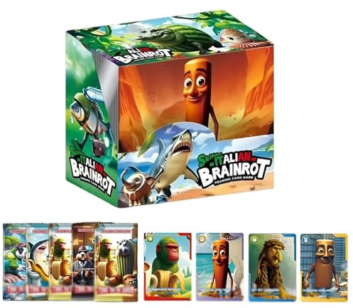 288 Stück Italian Brainrot Karten, Brainrot Sammelkarten, Brainrot Karten, Sammelkartenspiel, 36 Beuteln, Strategie Und Trading Card Game Für Jugendliche Und Sammler, Ideal Zum Verschenken Und Spielen