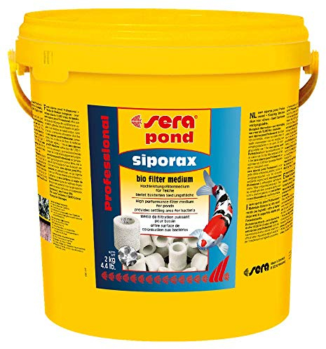 sera siporax pond Professional 25 mm 10.000 ml (2 kg) - vollbiologisch selbst reinigendes Hochleistungs- Filtermaterial für den Gartenteich & Koi, Teich Wasseraufbereiter, entfernt Nitrit (NO2), für alle Teichfilter