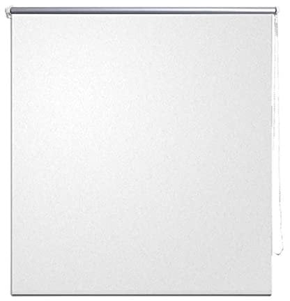 vidaXL Verdunkelungsrollo 100x175cm Weiß Seitenzug Klemmrollo Klemmfix Fenster