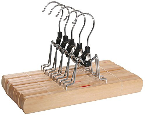 20x Hosenspanner Kleiderbügel Klemmbügel Hosenhalter Hosenbügel Holz Hosen