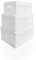 Arpan Paper Rope Woven Storage Xmas Hamper Basket Box with White Cloth Lining, Large, Medium, Small (Set of 3)