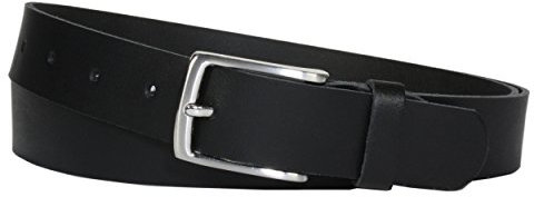 Vascavi Ledergürtel echt Leder, 3 cm breit und ca. 0.25 cm stark, Gürtel, Anzugsgürtel, Hüftgürtel, Jeansgürtel, Made in Germany (105 cm Gesamtlänge 115 cm, Schwarz)