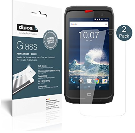 dipos 2x Displayschutzfolie 9H klar für Crosscall Action-X3 | Bricht und splittert nicht, kein Echtglas, Anti-Shock, passt perfekt, kratzfest, blasenfrei, hüllenfreundlich, selbstklebend