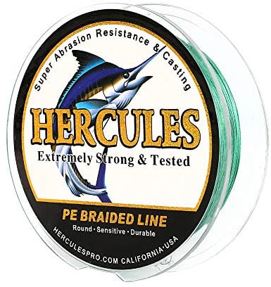 HERCULES Super Cast 100m - 2000m Yards Geflochtene Angelschnur 10lb - 300lb Test für Salzwasser Süßwasser PE Geflecht Fischdraht Superline 8 Stränge