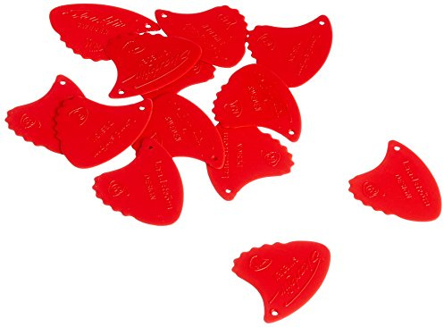 Sharkfin 661007 Plectren, Relief, 25 Stück rot
