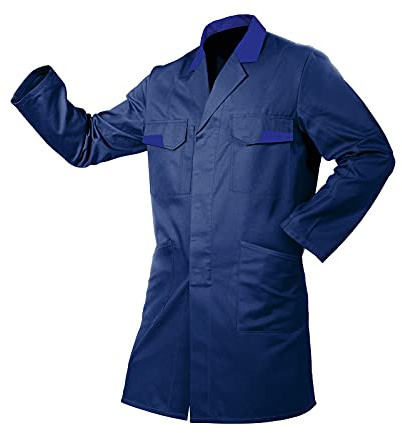 KÜBLER ACTIVIQ Mantel – Mantel aus Polyester-Baumwoll-Mischgewebe mit funktionalen Taschen dunkelblau/kbl.blau Gr. XXL
