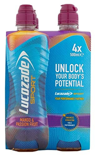 Lucozade Mango and Passion Fruit Flavour Sports Drink , 4 x 500ml