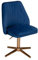 FineBuy Schreibtischstuhl Samt Design Drehstuhl mit Lehne, Schalenstuhl 120 kg Höhenverstellbar, Arbeitsstuhl ohne Rollen, Stuhl Schreibtisch Home-Office Drehbar