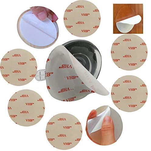 Disco de montaje adhesivo para cerradura con ventosa y gancho para salpicadero de coche, superfuerte, doble cara (4P7CM+4P8CM)