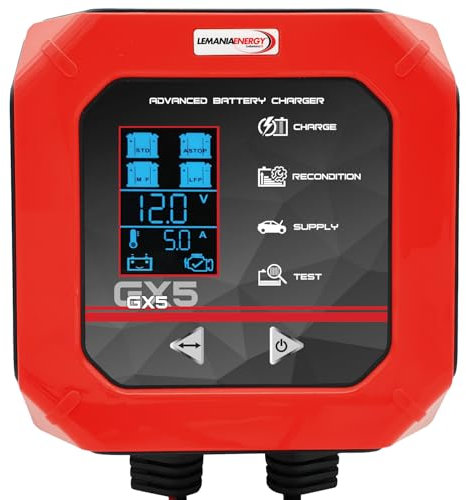 SIP Advanced Car Battery Charger GX5 12V 5A with 8 Charging Steps Smart Charger & Battery Maintainer