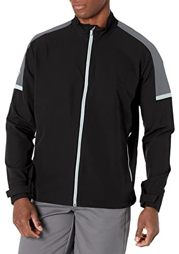 Callaway Men's Swing Tech Blocked Long Sleeve Golf Windbreaker Jacket, Caviar, S