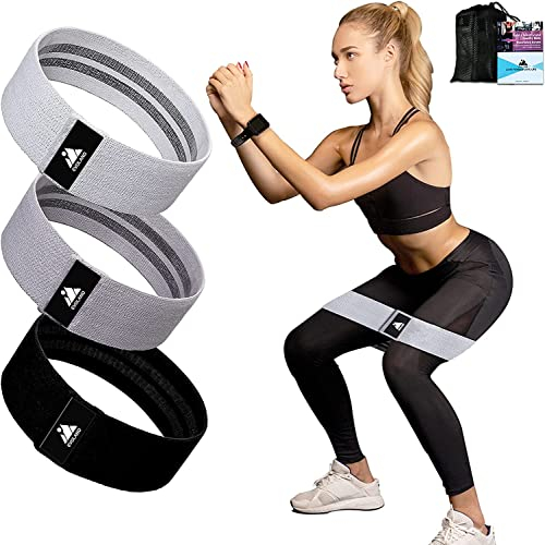 EVOLAND Widerstandsbänder 3er Set Fitnessband Resistance Band mit Tragebeutel Gymnastikband für Hüften, Gesäß und Ganzkörpertraining