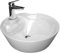 Alpenberger Aufsatz Design Waschbecken | Schalenbecken aus Keramik Konisch | Rundes Handwaschbecken | Aufsetzbare Keramikschale Klein | Aufsatzwaschbecken für Bad & Gäste WC mit Lotuseffekt