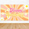 A1DIEE Groovy Happy Birthday Hintergrund Banner Retro Hippie Boho Mädchen Geburtstag Party Dekorationen Partyzubehör Gänseblümchen Geburtstag Fotografie Hintergrund für Party Foto Prop Wanddekoration