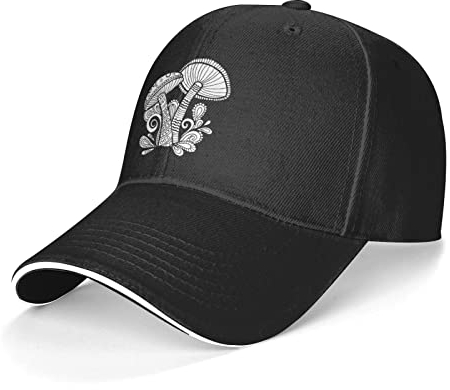 Hdadwy Funny Mushroom Baseball Cap Sandwich Cap Dad Hat Retro Cowboy Hat Denim Trucker Hat Outdoor Sports Cap for Women Men
