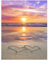 Square Diamond Painting Eckige Steine 40x50 cm 5D Diamant Painting Bilder Erwachsene Quadratische Diamanten Malerei Malen nach Zahlen Aufkleber Gemälde Landschaft Strand Meer Sonnenuntergang Herz
