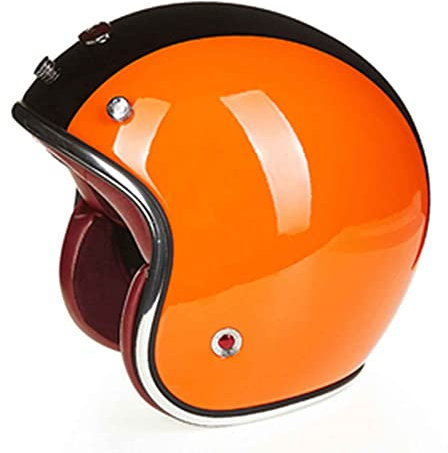retrò Casco Scodella Portatile Mezzi Caschi Jet, Mezzo Casco da Motociclista Vintage Caschi DOT ECE Omologato, Casco A Scodella Scooter Motorino, Mezzo Elmetto da Moto retrò