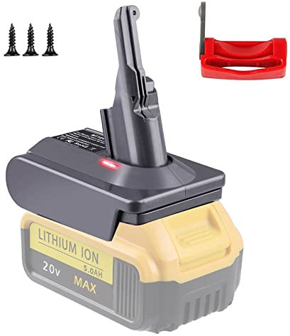 EID Adapter for Dyson V8 Vacuum Cleaner for Dewalt 20V Battery DW20V8 Convert to V8 Animal, Motorhead Pro, Trigger, Car+Boat, Absolute, Fluffy, Mattress, with Trigger Lock