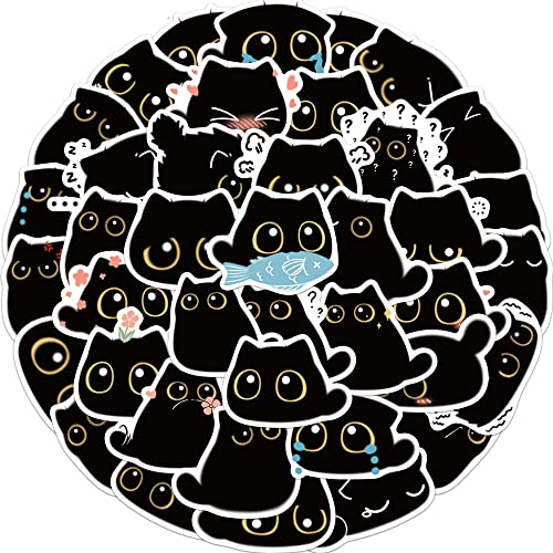 Nette Katze Aufkleber für Laptop(40 PCS),Geschenk für Kinder Teens Erwachsene Jungen,wasserdichte Kawaii Tier Aufkleber für Wasserflaschen,Vinyl Stickers für Scrapbook,Skateboard,Auto