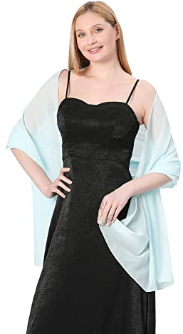 Proumhang Weiche Chiffon Tücher Schals Wraps für Mädchen 70 x 200cm | Frauen Braut Brautjungfer Hochzeit Party Abendkleid und besonderen Anlass Kleider Elegante Seidenschals