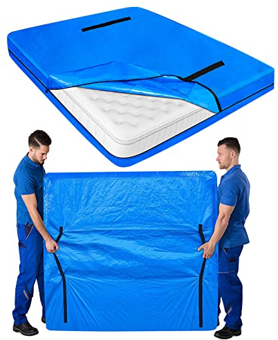 Matratzenhülle für Umzug und Aufbewahren Mit Griffen, Wiederverwendbar, Wasserdicht, Extra Dick, (90x200 cm Dicke 30)