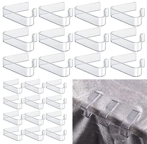 Luter 24 Stück Tischdeckenklammern Kunststoff, Tischdecke Clips Transparent für Picknick Tischdecken Halterung für Weihnachten Zuhause Hochzeitsfeier Innen- Außentische Camping (2 Größen)
