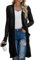 GRECERELLE Womens Summer Beach Cover Up Casual Swimwear Cardigan Long Sleeve Holiday Loose Long Bikini Coverups Kimono for Ladies (Black, XXL)