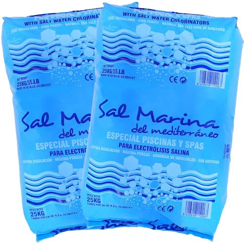 Llofer - 2SEL25KG, 2 Sacs de sel Fin pour Piscine (Dissolution Rapide) - 25kg