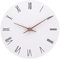 ACCSHINE MDF Holz Wanduhr Ohne TickgeräUsche Lautlos Modern 30cm Quarz Groß Batterie Betriebene Wanduhr Einfach zu Lesen für Zimmer Zuhause KüChe Schlafzimmer BüRo Schule (Weiß+Römische Ziffern)