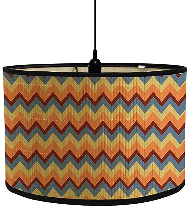 FANSU Lampenschirm fuir Tischlampe, Lampenschirm Hängelampe Lampenabdeckung für E27 Stehlampe Exotisch Böhmen Tischlampe Deckenleuchte Wohnzimmer Moderner Deko (30x30x20cm,Orange)