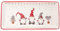 DOITOOL Plateaux De Service De Noël En Céramique Avec Motif De Gnome De Noël Assiettes Rectangulaires En Céramique De Noël Plateau À Salade Et À Dessert 29 5X14cm