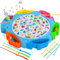 Angelspiel Fische Angeln Kinderspiele ab 3 4 Jahre Brettspiel Spielzeug ab 3 Jahre Kinderspiele ab 4 Jahre mit 8 Kinderangel 42 Fische Spiel ab 3 4 5 Jahre Junge Mädchen,Großes Format 35,5X33 cm