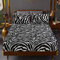 Winter Spannbettlaken 200x200 Schwarz Weiß Plüsch Warm Bettlaken Leintuch Boxspringbett Frottee Kuschelige Leopardenmuster Spannbetttücher Leintuch 200 x 200 für Hohe Matratze Steghöhe 25-30cm