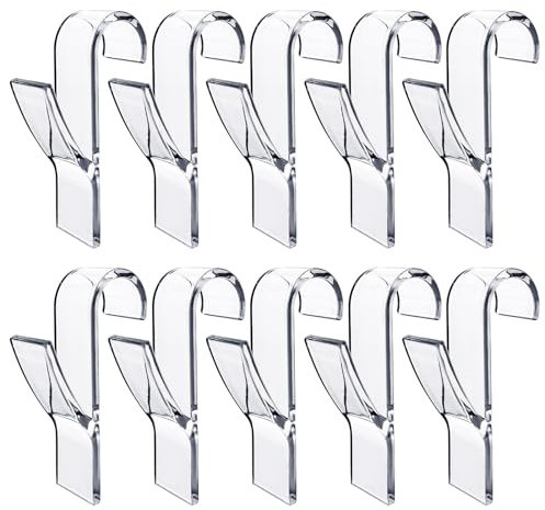 Annyswit 10 Pcs Transparent Round Radiator Hooks, Movable Over Radiator Towel Rail Hooks, Radiator Towel Rail Hanger Hook, All Standard 2.5cm Radiators