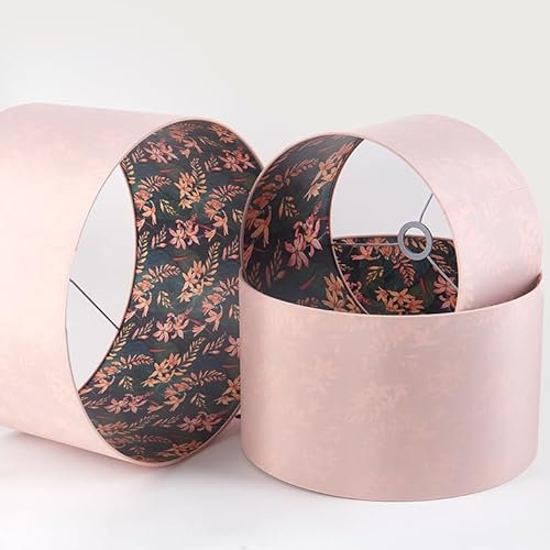 Zeitgenössischer Trommel-Lampenschirm 50 cm Blassrosa für Tisch-, Steh- und Pendelleuchten, für Wohnzimmer und Schlafzimmer, E27 E14 max. 60 Watt von Stella & Mag Creative