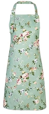 Ceeyoll Küchenschürze Für Damen - Wasserdichte, Verstellbare Schürze Aus Baumwolle Zum Kochen, Backen und Für Die Hausarbeit