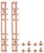 PATIKIL A6 6-Hole Ring Binder Mechanisms, 2 Set Binder Spines Replacement for Binder Planners, Rose Gold