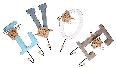 MAGICLULU Holzhaken Wandmontierte Briefaufhänger Mantel Huthaken Retro-design Kratzperlen