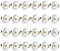 Tofisr Einbaustrahler GU10 Set, Spot Einbaurahmen Rund Matt Weiß, Lochdurchmesser 55mm-70mm, Einbauleuchte Einbaurahmen Optik, Inkl. GU10 Fassung für LED oder Halogen(50mm-Lampen), 24 Stück