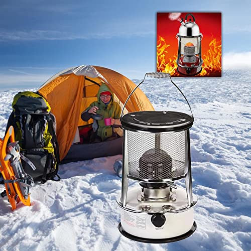 BomDog Réchauffeur Au Kérosène, Réchauffeur Au Pétrole Pour Le Camping D'Hiver Brûleur Au Kérosène Efficace À 360° Pour Le Chauffaambiant/6L/White