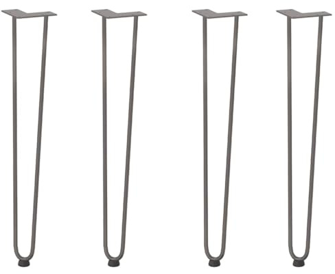 vidaXL Haarnadelbeine für Konsolentische 4 STK. Naturstahl 72 cm Massivstahl