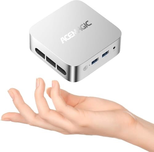 ACEMAGICIAN V1 Mini PC, Twin Lake-N N150 16GB DDR4 1TB SSD Mini Desktop Computer,Doppio Display 4K UHD, WiFi 5, BT4.2 per Ufficio/Lavoro