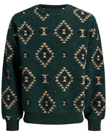 Jack & Jones Herren Jack & Jones Male Fleece Sweatshirt Fleece Sweatshirt Joreddie Teddy Crew Neck T25 (1er Pack)