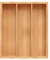 Unibambou Bamboo Utensil Drawer Organizer, Silverware Tray Organizer, Kitchen Drawer Organizer for Flatware Cutlery, (Natural, 3 Slots)