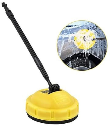 Pressure Surface Cleaner Attachment for Karcher K2 -K7, High Pressure -Rotating Flat Cleaner Attachment,Long Handle Pressure Washer Rotary Brush for Paving, Yards, Driveways, Homes, Roads