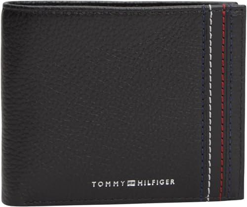 Tommy Hilfiger Herren Geldbeutel Central Coin aus Leder, Schwarz (Black), Einheitsgröße