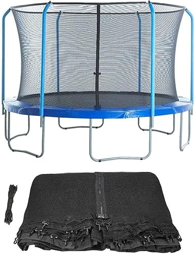 Trampolin-Ersatz-Sicherheitsnetz für 3 m, 3,6 m, 4,3 m, 4,3 m Außengehege, kompatibel mit 8 Stangen-Designs