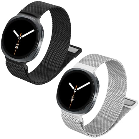 Milanaise Armbands für Samsung Galaxy Watch8 Armband 40mm 44mm/8 Classic 46 mm Damen/Herren,Edelstahl Magnet Loop Metall Armbänder für Samsung Galaxy Watch8 Classic Armband 46mm/8 44 mm 40 mm